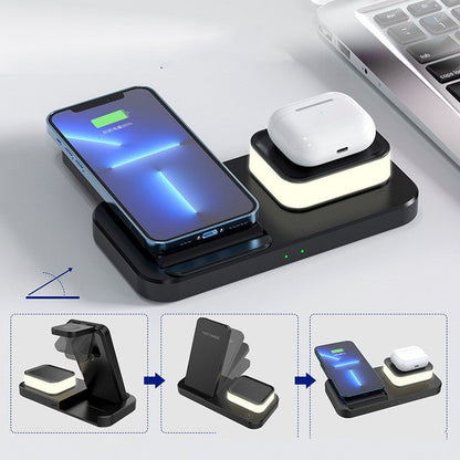 Foldable Night Light 3 In 1 Wireless Charger