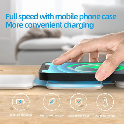 TrioCharge+ 3 In 1 Magnetic Foldable Wireless charging station